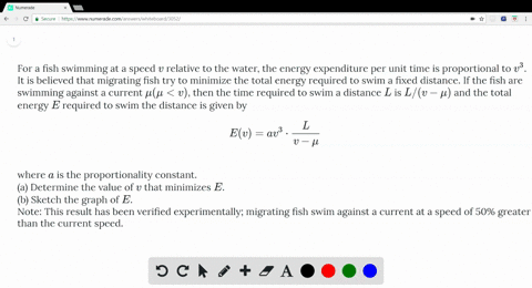 for-a-fish-swimming-at-a-speed-v-relative-to-the-water-the-energy-expenditure-per-unit-time-is-propo