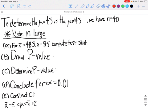 to-test-h_0-mu45-versus-h_1-mu-neq-45-a-simple-random-sample-of-size-n40-is-obtained-a-does-the-po-2