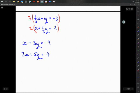 in-the-following-exercises-solve-the-systems-of-equations-by-substitution-leftbeginarrayl-frac13-x-y