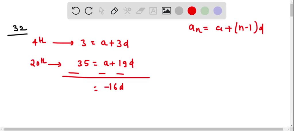 SOLVED:Find the first term and the common difference of the arithmetic ...