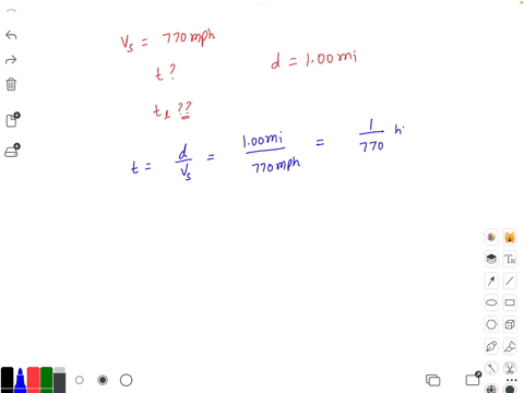 SOLVED:The speed of sound at sea level is about 770 mph. Calculate the