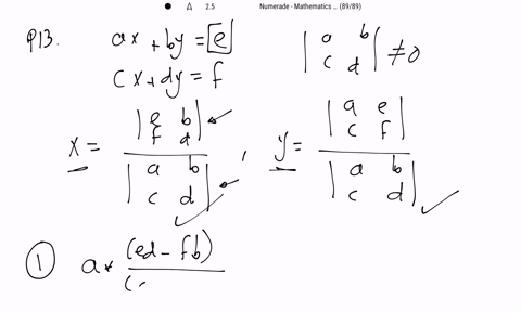 show-that-if-leftbeginarraylla-b-c-dendarrayright-neq-0-then-the-solutions-to-the-equations-beginali