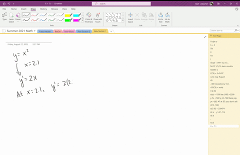 find-the-equation-of-the-tangent-line-to-yx2-at-the-point-where-x21