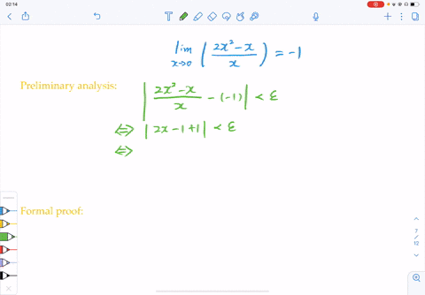give-an-varepsilon-delta-proof-of-each-limit-fact-lim-_x-rightarrow-0leftfrac2-x2-xxright-1