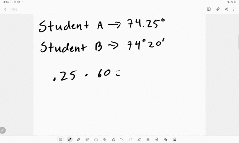 one-student-in-a-surveying-class-measures-an-angle-as-7425circ-while-another-student-measures-the--3