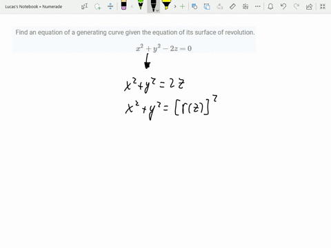 find-an-equation-of-a-generating-curve-given-the-equation-of-its-surface-of-revolution-x2y2-2-z0-2