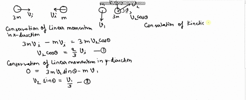 two-particles-with-masses-m-and-3-m-are-moving-toward-each-other-along-the-x-axis-with-the-same-in-2