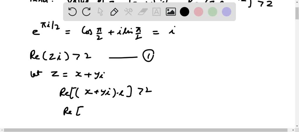 SOLVED:Sketch the set of points determined by the condition (a) Re(z̅-i ...