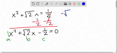 find-the-real-solutions-if-any-of-each-equation-use-any-method-x2sqrt2-xfrac12