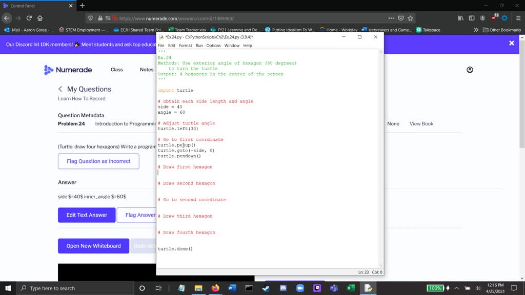 How To Draw A Hexagon In Python Turtle