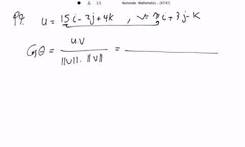 find-the-angle-between-the-given-vectors-if-necessary-express-your-answer-in-terms-of-cos-1-the-vect