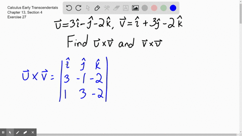 find-the-cross-products-mathbfu-times-mathbfv-and-v-times-u-for-the-following-vectors-mathbfu-and--5