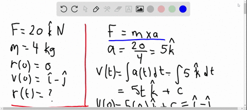 a-force-with-magnitude-20-mathrmn-acts-directly-upward-from-the-x-y-plane-on-an-object-with-mass-4-m