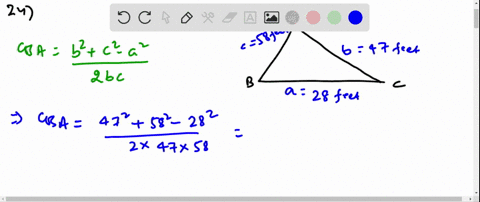 solve-each-triangle-a28-feet-b47-feet-c58-feet