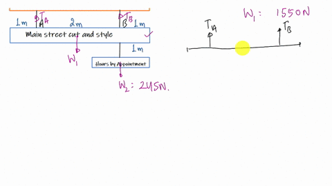 the-sign-shown-in-fig-748-is-400-mathrmm-long-weighs-1550-mathrmn-and-is-made-of-uniform-material-a-