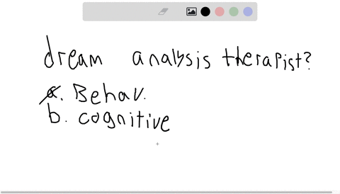 which-kind-of-therapist-is-most-likely-to-analyze-a-clients-dreams-a-behaviorist-b-cognitive-c-human