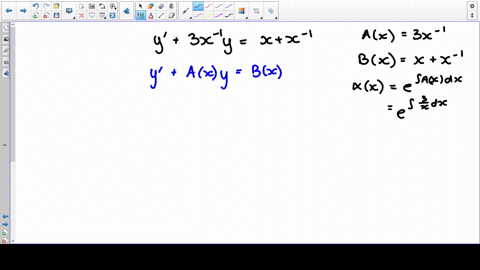 find-the-general-solution-of-the-first-order-linear-differential-equation-yprime3-x-1-yxx-1