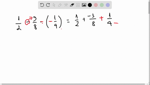 simplify-frac12-frac38-left-frac14right