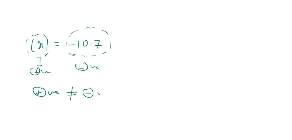SOLVED: Solve. |x|=-10.7 | Numerade