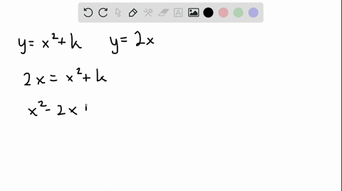 find-k-if-the-curve-yx2k-is-tangent-to-the-line-y2-x