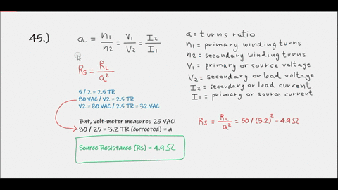 in-the-transformer-shown-in-figure-p3345-the-load-resistor-is-500-omega-the-turns-ratio-n_1-n_2-is-5