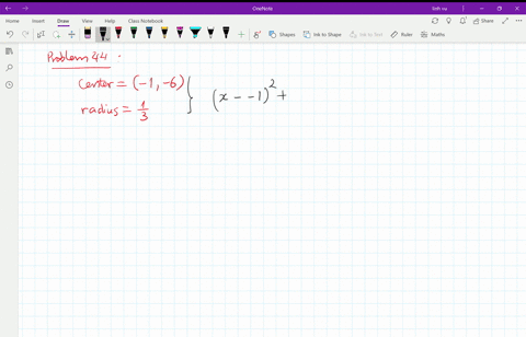 write-the-standard-equation-for-each-circle-center-at-1-6-with-radius-1-3