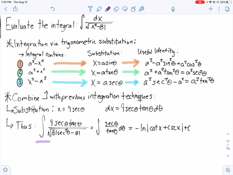 evaluate-the-following-integrals-int-fracd-xsqrtx2-81-x9