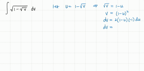 use-a-substitution-to-evaluate-the-given-integral-int-sqrt1-sqrtv-d-v