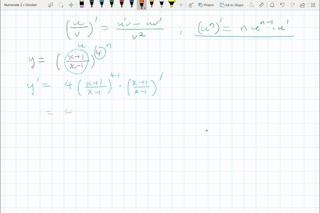 SOLVED Use The Chain Rule To Find The Deravative Y 4 t 1 