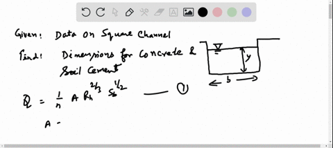 a-channel-with-square-cross-section-is-to-carry-20-mathrmm3-mathrms-of-water-at-normal-depth-on-a-sl