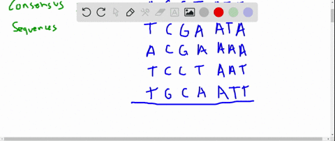 SOLVED:What is the consensus sequence of the following six DNA ...