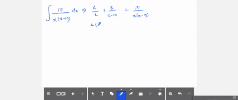 use-partial-fractions-to-find-the-indefinite-integral-int-frac10x2-10-x-d-x