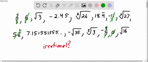 consider-the-numbers-beginaligned-frac23-6-quad-sqrt3-245-sqrt626-18-overline4-11-sqrt327-5-frac16-3