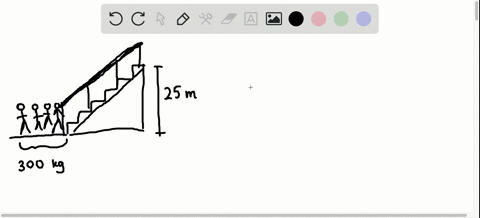 an-escalator-brings-four-people-of-total-mass-300-mathrmkg-25-mathrmm-up-in-a-building-explain-what-