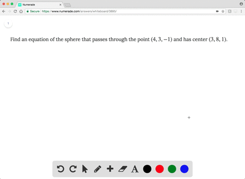 find-an-equation-of-the-sphere-that-passes-through-the-point-4-3-1-and-has-center-3-8-1