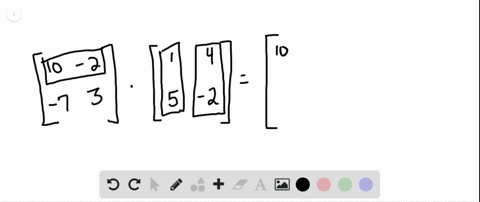 find-each-product-if-possible-leftbeginarrayrr10-2-7-3endarrayright-cdotleftbeginarrayrr1-4-5-2endar