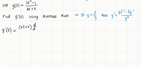 use-the-quotient-rule-to-find-the-derivative-of-the-function-gtfrac3-t2-12-t5