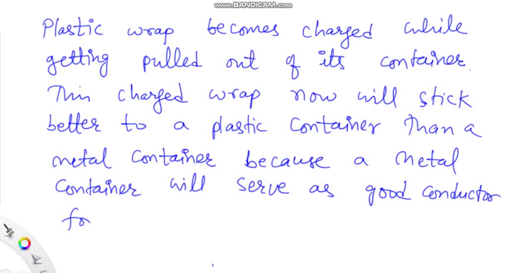 SOLVEDPlastic wrap electrically charged when pulled from its