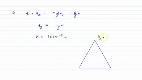 a-proton-consists-of-three-quarks-of-charge-frac23-efrac23-e-and-frac13-e-the-average-spacing-betwee