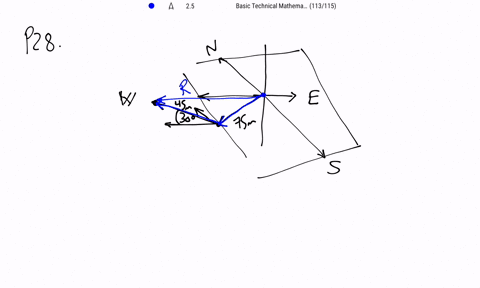 solve-the-given-problems-a-mine-shaft-goes-due-west-75-mathrmm-from-the-opening-at-an-angle-of-25cir