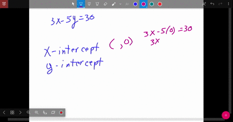find-the-intercepts-for-each-equation-3-x-5-y30