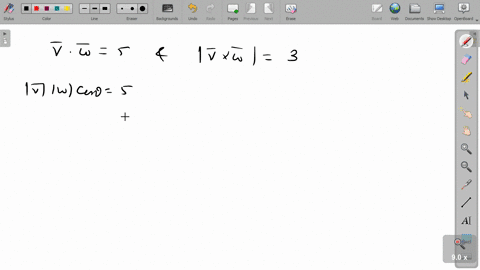 suppose-vecv-cdot-vecw5-and-vecv-times-vecw3-and-the-angle-between-vecv-and-vecw-is-theta-find-a-tan