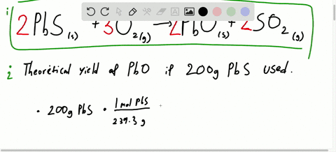 leadii-oxide-is-obtained-by-roasting-galena-leadii-sulfide-in-air-the-unbalanced-equation-is-mathrmp