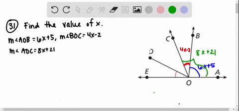 find-the-value-of-x-mathrmm-angle-a-o-b6-x5-mathrmm-angle-b-o-c4-x-2-mathrmm-angle-a-o-c8-x21