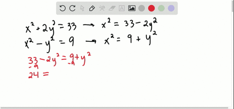 find-the-exact-solutions-of-each-system-of-equations-x22-y233-x2-y29