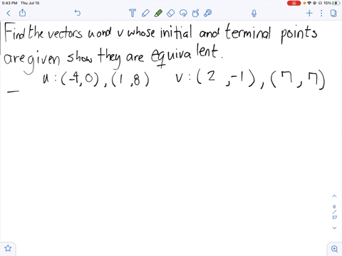 Find the vectors u and v whose initial and terminal points are given ...