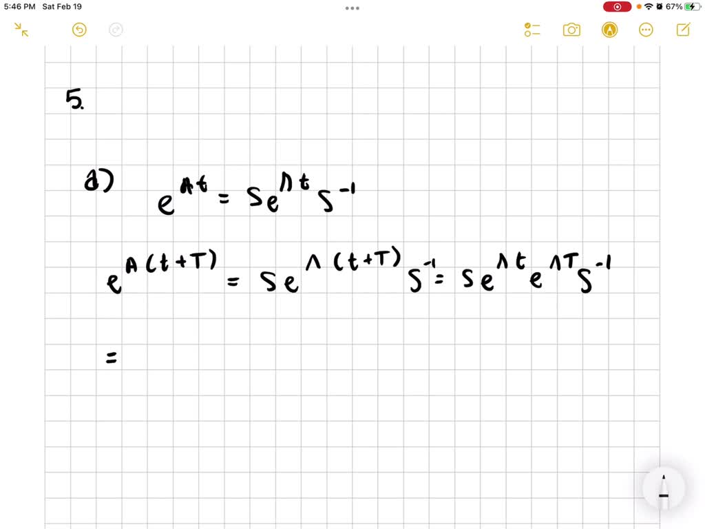 Properties of the Matrix Exponential Verify the following properties ...