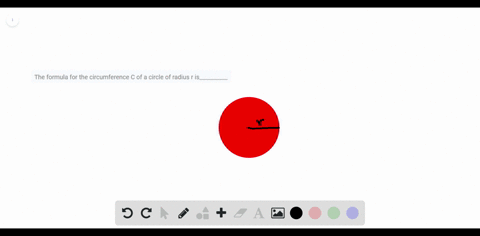 the-formula-for-the-circumference-c-of-a-circle-of-radius-r-is__________