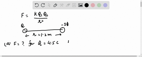 two-particles-with-electric-charges-q-and-3-q-are-separated-by-a-distance-of-12-mathrmm-a-if-q45-mat