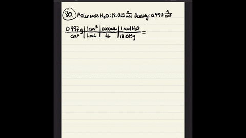 a-water-at-25circ-mathrmc-has-a-density-of-0997-mathrmg-mathrmcm3-calculate-the-molality-and-molarit
